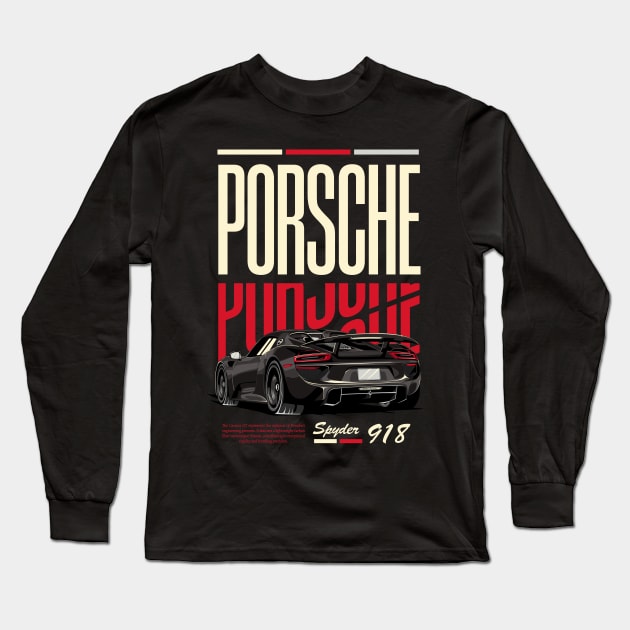 Porsche 918 Enthusiasts Long Sleeve T-Shirt by Harrisaputra